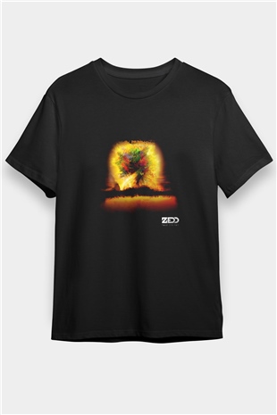 Zedd Baskılı Unisex Siyah Tişört