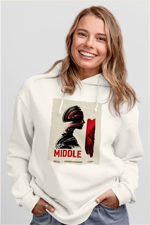 Zedd Beyaz Unisex Kapüşonlu Sweatshirt