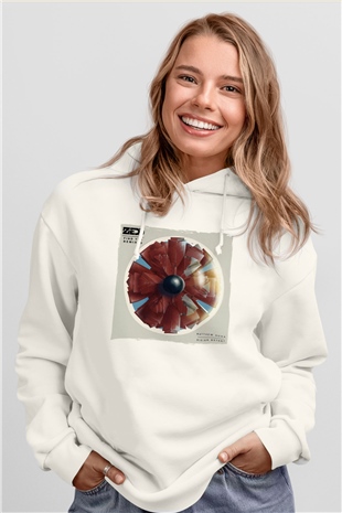 Zedd Beyaz Unisex Kapüşonlu Sweatshirt