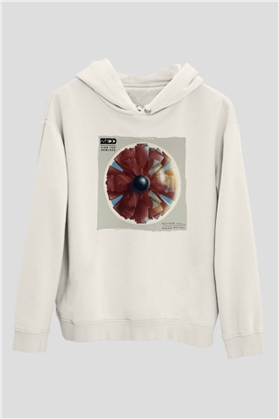 Zedd Beyaz Unisex Kapüşonlu Sweatshirt