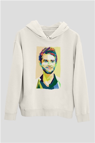 Zedd Beyaz Unisex Kapüşonlu Sweatshirt
