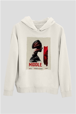 Zedd Beyaz Unisex Kapüşonlu Sweatshirt