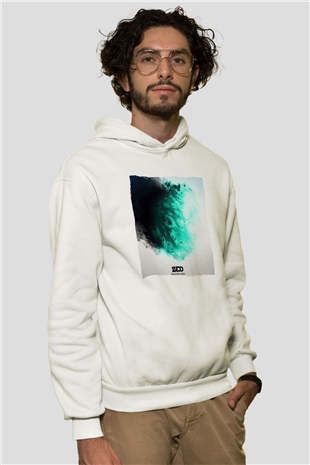 Zedd Beyaz Unisex Kapüşonlu Sweatshirt