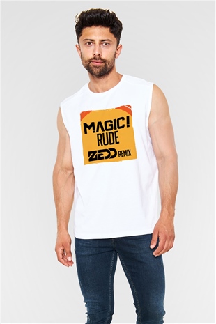 Zedd Beyaz Unisex Kolsuz Tişört