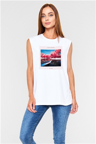 Zedd Beyaz Unisex Kolsuz Tişört