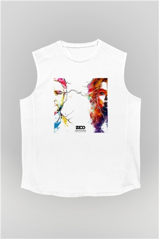 Zedd Beyaz Unisex Kolsuz Tişört