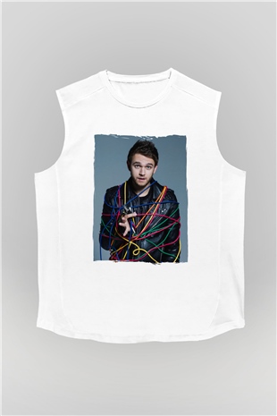 Zedd Beyaz Unisex Kolsuz Tişört