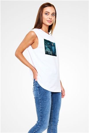 Zedd Beyaz Unisex Kolsuz Tişört