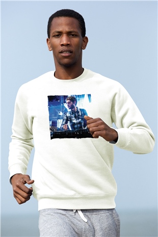 Zedd Beyaz Unisex Sweatshirt