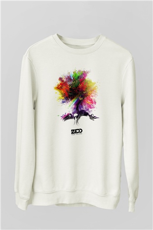 Zedd Beyaz Unisex Sweatshirt