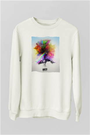 Zedd Beyaz Unisex Sweatshirt