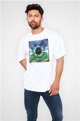Zedd Beyaz Oversize Tişört Oversize T-shirt - TişörtFabrikası