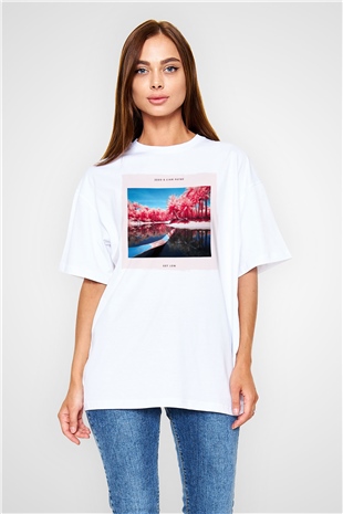 Zedd Beyaz Oversize Tişört Oversize T-shirt - TişörtFabrikası
