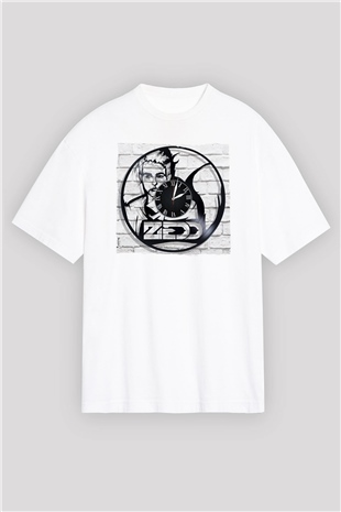 Zedd Beyaz Oversize Tişört Oversize T-shirt - TişörtFabrikası