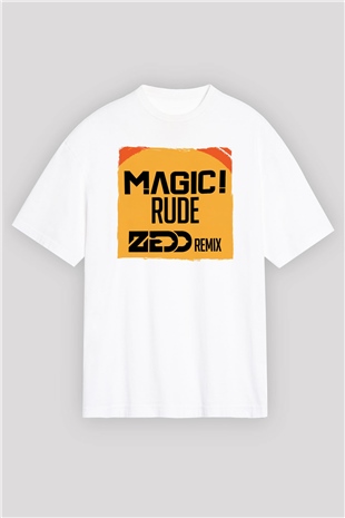Zedd Beyaz Oversize Tişört Oversize T-shirt - TişörtFabrikası