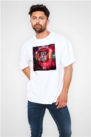 Zedd Beyaz Oversize Tişört Oversize T-shirt - TişörtFabrikası