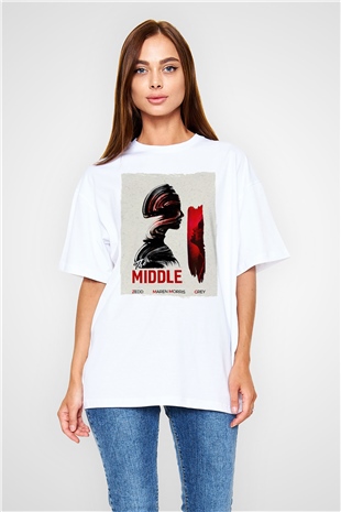 Zedd Beyaz Oversize Tişört Oversize T-shirt - TişörtFabrikası