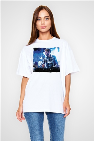 Zedd Beyaz Oversize Tişört Oversize T-shirt - TişörtFabrikası