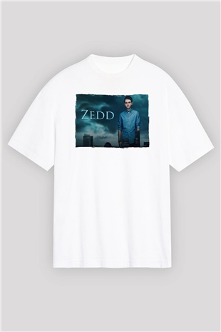 Zedd Beyaz Oversize Tişört Oversize T-shirt - TişörtFabrikası