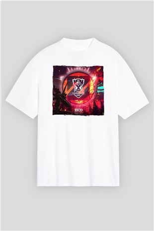 Zedd Beyaz Oversize Tişört Oversize T-shirt - TişörtFabrikası