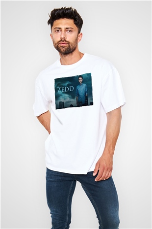 Zedd Beyaz Oversize Tişört Oversize T-shirt - TişörtFabrikası