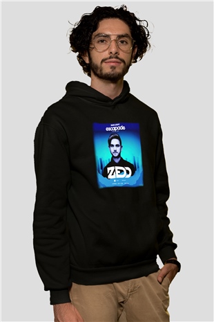 Zedd Siyah Unisex Hoodie