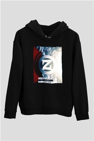 Zedd Siyah Unisex Kapüşonlu Sweatshirt