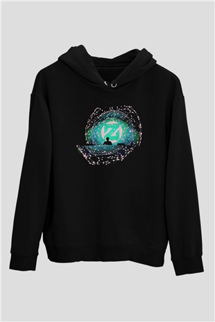 Zedd Siyah Unisex Kapüşonlu Sweatshirt