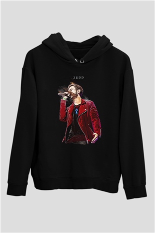 Zedd Siyah Unisex Kapüşonlu Sweatshirt