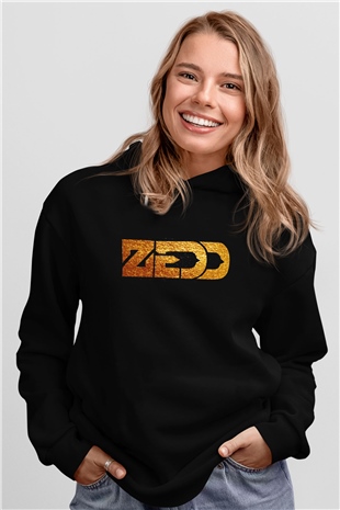 Zedd Siyah Unisex Kapüşonlu Sweatshirt