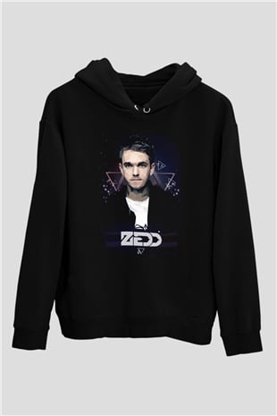 Zedd Siyah Unisex Kapüşonlu Sweatshirt