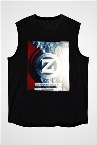 Zedd Siyah Unisex Kolsuz Tişört