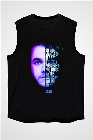 Zedd Siyah Unisex Kolsuz Tişört