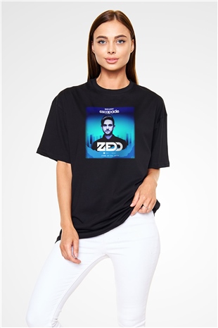 Zedd Siyah Unisex Oversize Tişört T-Shirt