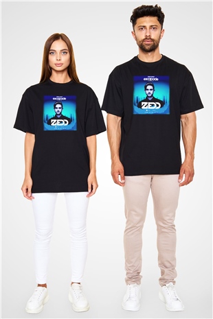 Zedd Siyah Unisex Oversize Tişört T-Shirt