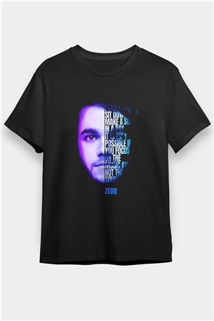 Zedd Siyah Unisex Tişört T-Shirt - TişörtFabrikası