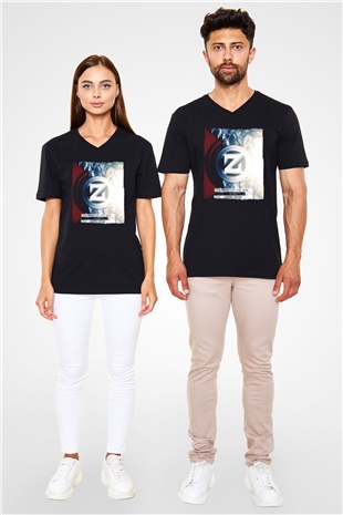 Zedd Siyah Unisex V Yaka Tişört