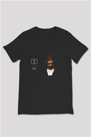 Zedd Siyah Unisex V Yaka Tişört