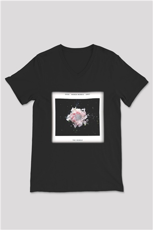 Zedd Siyah Unisex V Yaka Tişört T-Shirt