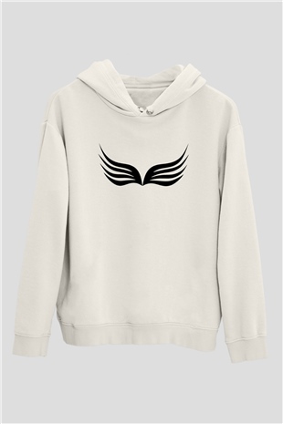 Zero Wing Beyaz Unisex Hoodie