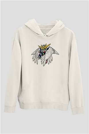 Zero Wing Beyaz Unisex Hoodie