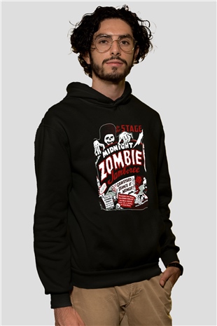 Zombi Siyah Unisex Hoodie
