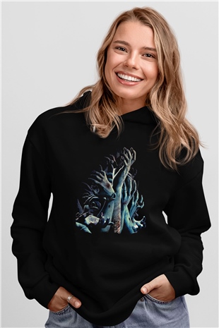 Zombi Siyah Unisex Hoodie