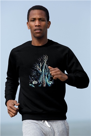 Zombi Siyah Unisex Sweatshirt