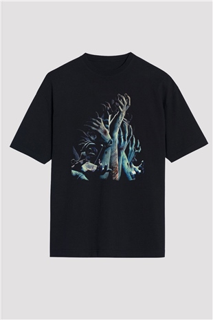 Zombi Siyah Oversize Tişört Oversize T-shirt