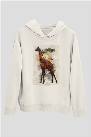 ZürafaBeyaz  Unisex Hoodie