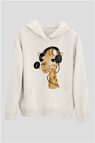 ZürafaBeyaz  Unisex Hoodie