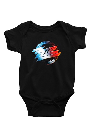 ZZ Top Baskılı Siyah Bebek Body - Zıbın