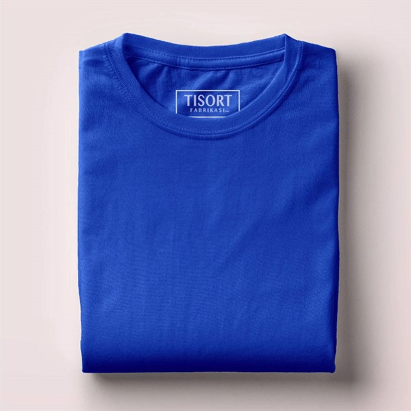 Açık Mavi Basic Unisex Tişört T-Shirt - TişörtFabrikası