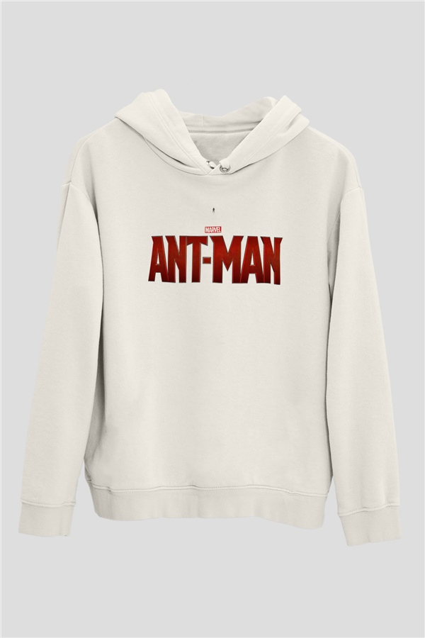 Ant-Man Beyaz Unisex Kapşonlu Sweatshirt